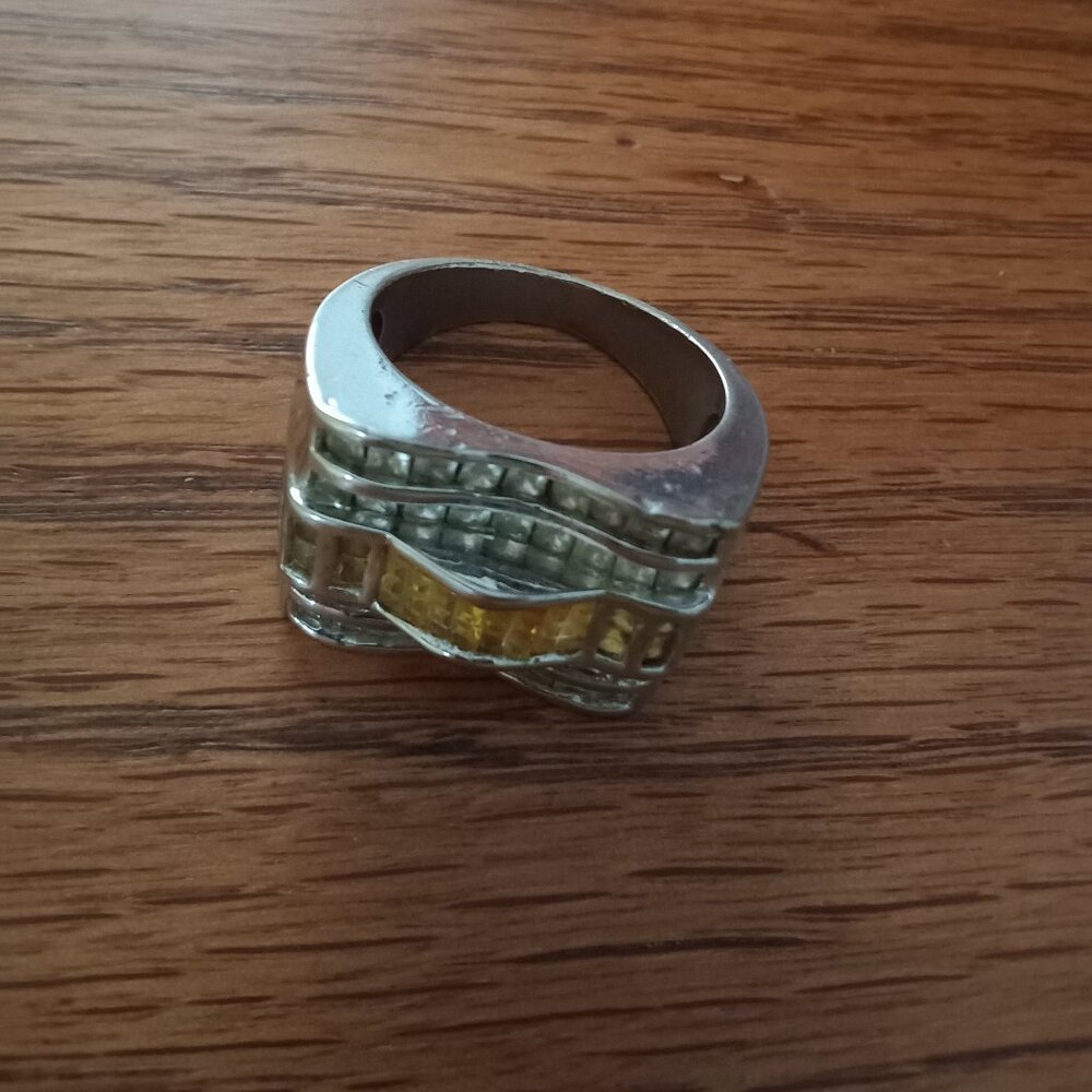 Men's Rhinestone Ring - Picture 9 of 10